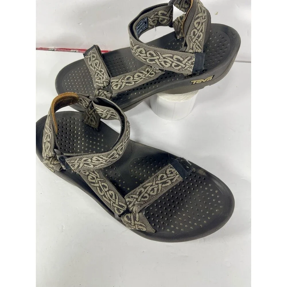 Teva Men’s Sport Sandals - Size 10 - Brown Geometric Pattern